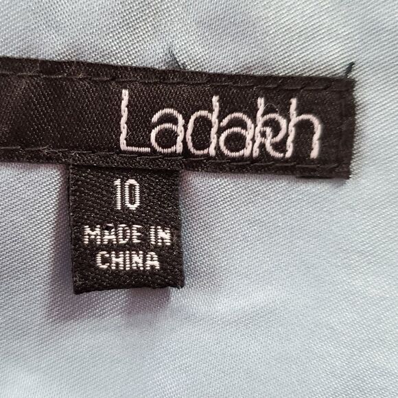 🔺️Anthropologie Ladakh Blue & Brown Embroidered Skirt Size 10 - Picture 6 of 8